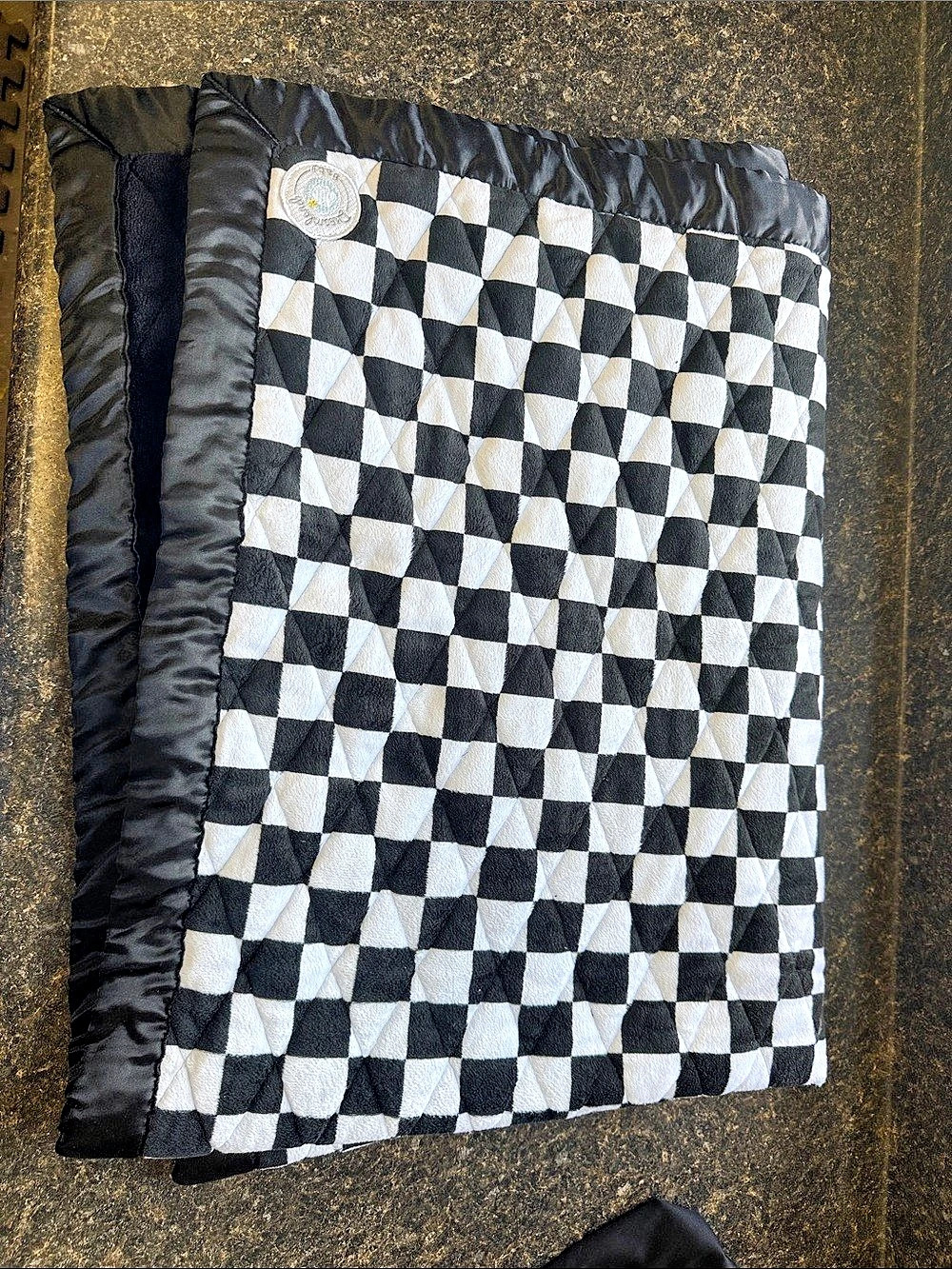 Dreamland Black & White Checkered weighted blanket